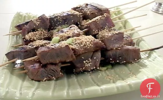 Spiedini di tonno allo zenzero Teriyaki