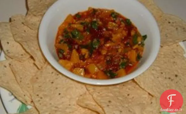 Salsa di pesca Chipotle con Coriandolo