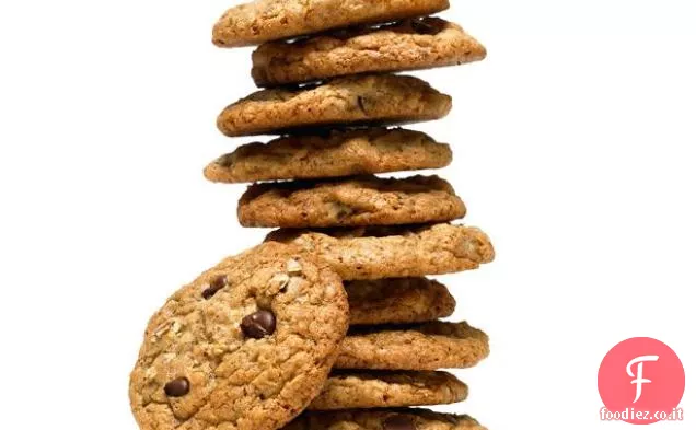 Biscotti al cioccolato di farina d'avena e lino