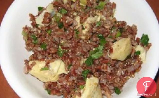 Insalata di Riso con Prosciutto e Carciofi