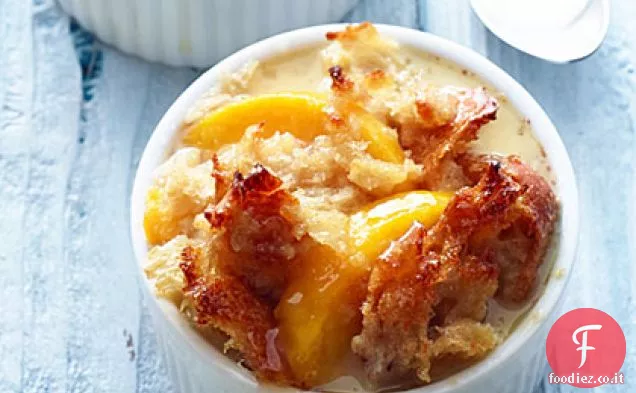Budino di pane alla pesca