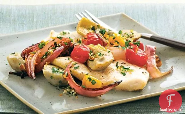 Pesce Arrosto con Carciofi