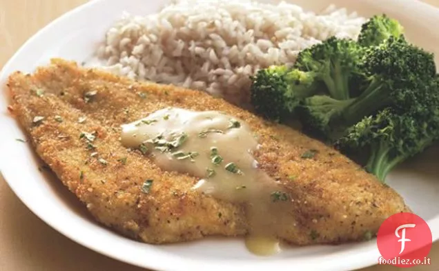 Filetti di pesce con salsa al limone