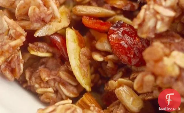 Muesli fatti in casa di mirtillo