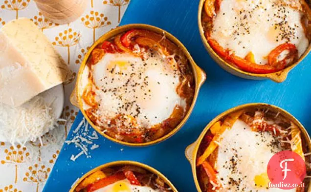 Parmigiano - Uova al forno con peperoni