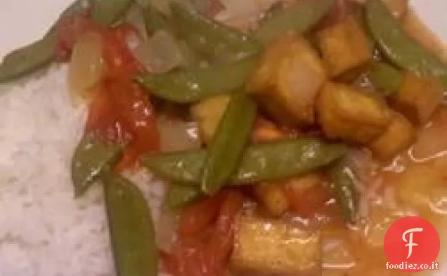 Fagiolini brasati con Tofu fritto