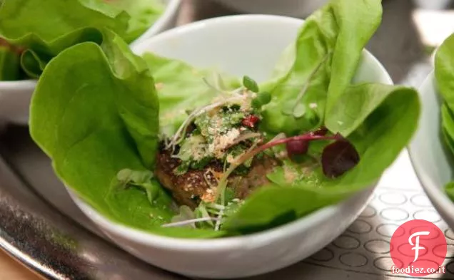 Taquitos di polpetta di maiale con vinaigrette di avocado