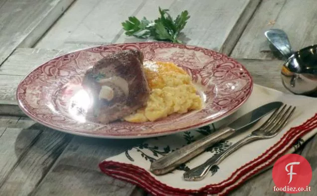 Braciole di maiale panna acida con cipolle Vidalia