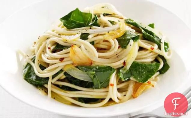 Spaghetti aglio e verdure