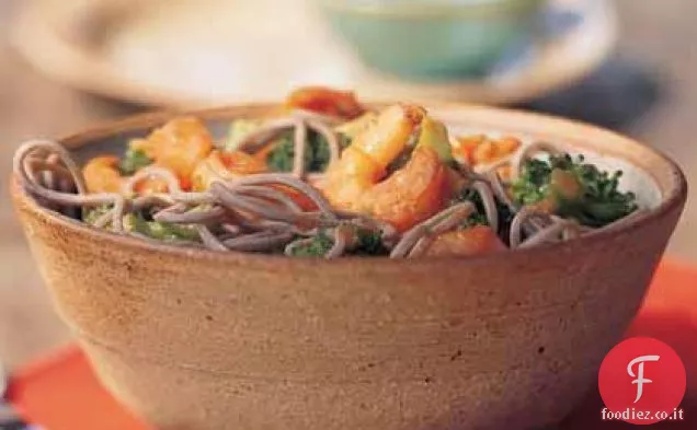 Gamberetti e broccoli in salsa di peperoncino