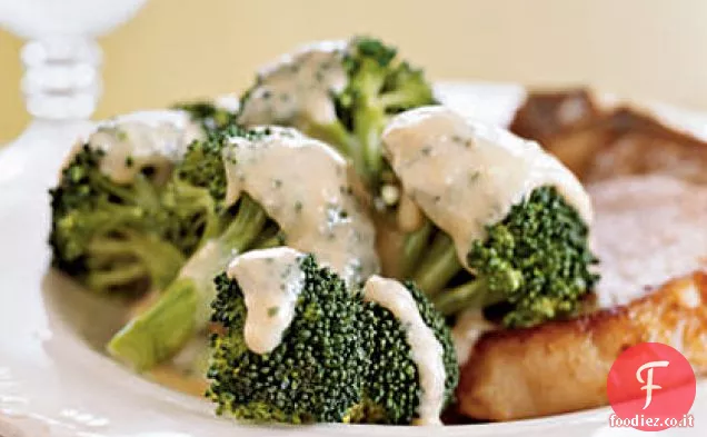 Broccoli con salsa di Cheddar