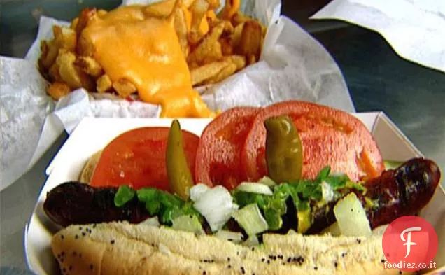 Hot Dog stile Chicago di Wiener Circle