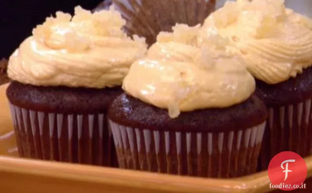 Cupcakes di pan di zenzero con crema di mango caramellata