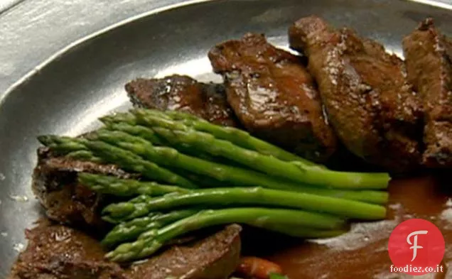 Bistecca alla griglia con funghi Demi-Glace