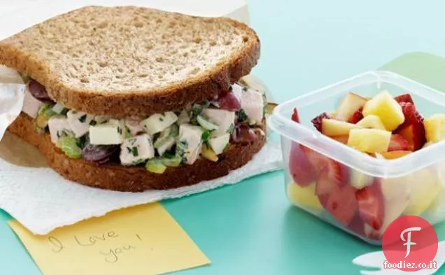 Panini croccanti con insalata di tacchino