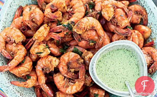 Gamberi speziati al curry