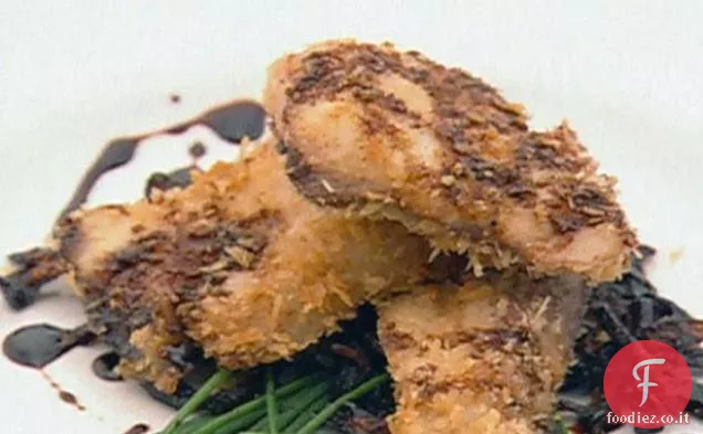 Texas Branzino fritto con una glassa di soia al miele di lampone