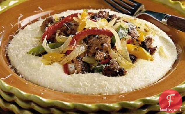 Salsiccia e Peperoni con grana di parmigiano