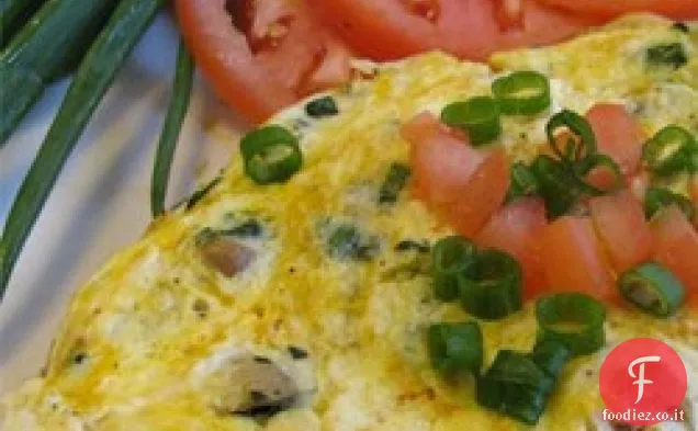 Frittata di funghi spinaci