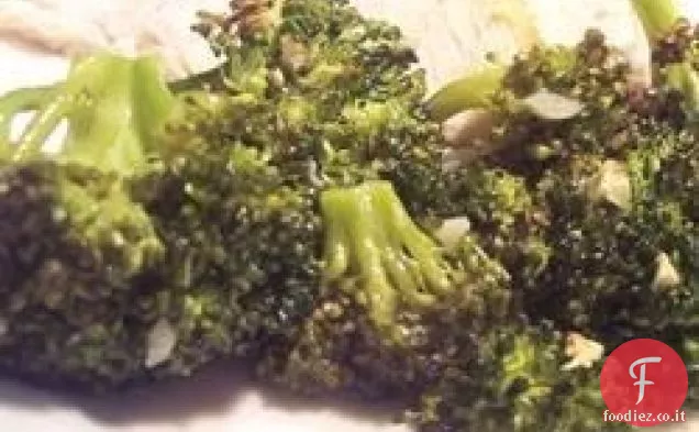 Broccoli in sgocciolature di pollo arrosto