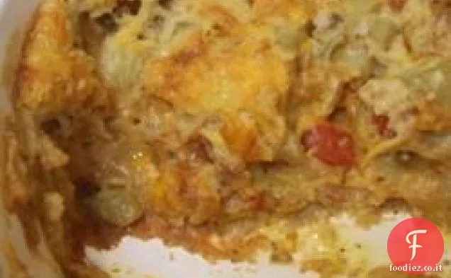 Ricchi maccheroni e pomodoro cuocere