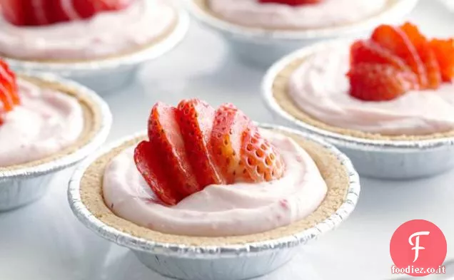 Cheesecake alla fragola senza cottura individuale
