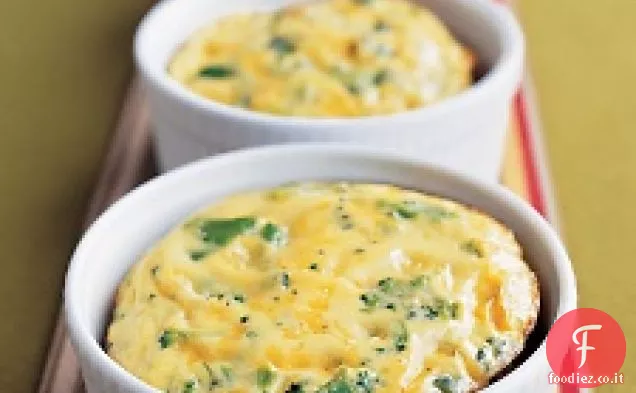 Broccoli senza crosta-cheddar Quiches
