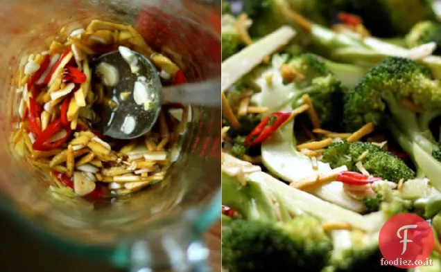 Broccoli arrostiti speziati con mandorle