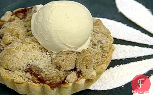 Ciabattino all'ananas bianco con gelato alla vaniglia