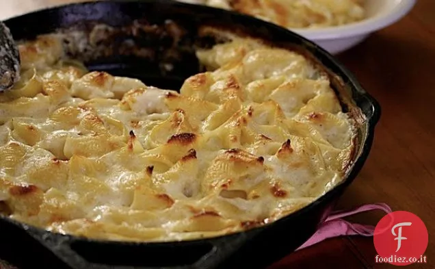 Cheddar Bianco-broccoli Mac e formaggio