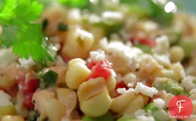 Crema di mais Succotash con Cotija