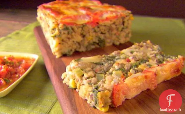 Polpettone vegetariano di Veronica con salsa Checca