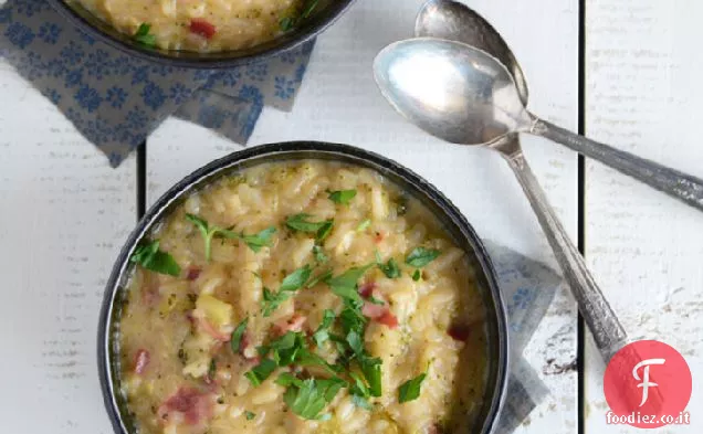 Risotto di broccoli-cheddar