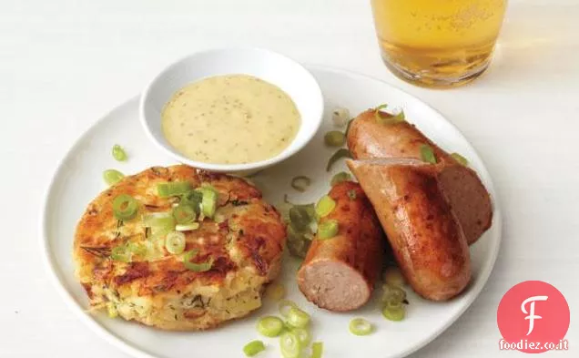 Bratwurst con torte di patate