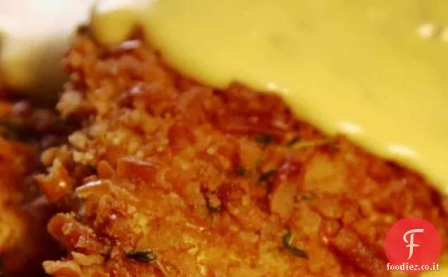Pretzel - Pollo in crosta con salsa di formaggio Cheddar