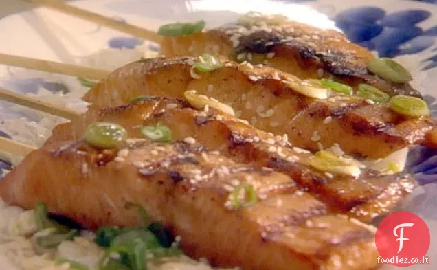 Strisce di salmone Teriyaki