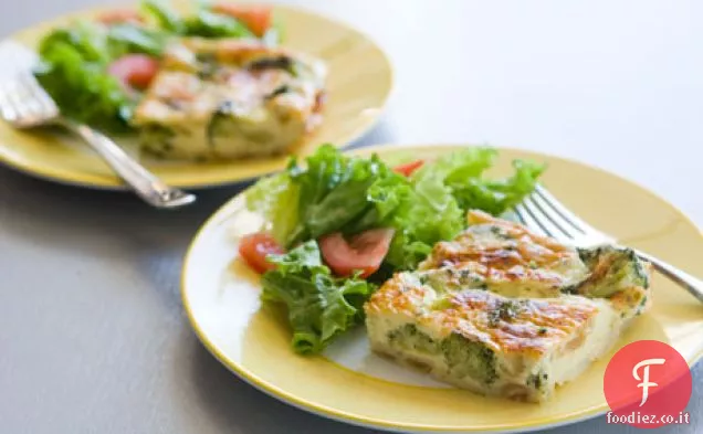 Quiche di broccoli senza crosta