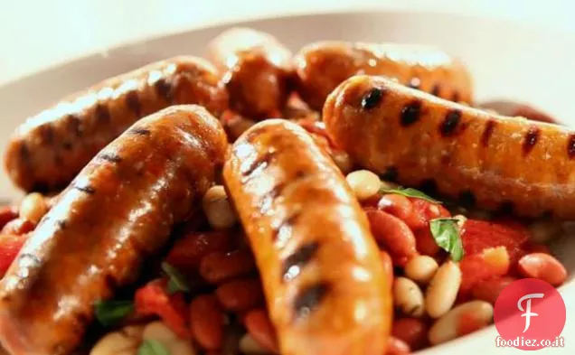Salsiccia alla griglia con Fagioli Toscani