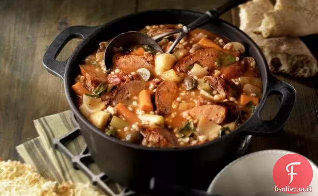 Stufato di salsiccia italiana brasato