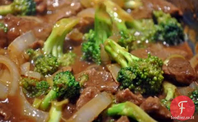 Manzo allo zenzero con broccoli