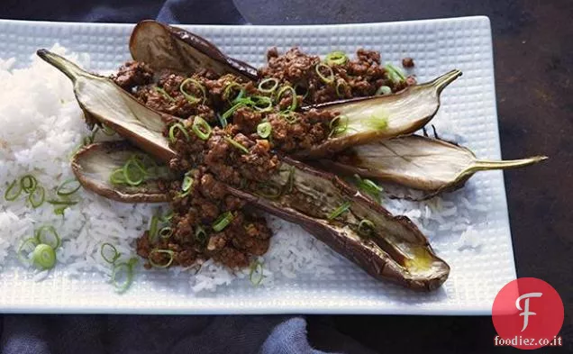 Melanzane arrosto con maiale alla Sichuan