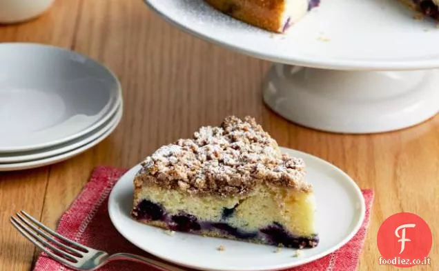 Torta di briciole di mirtilli