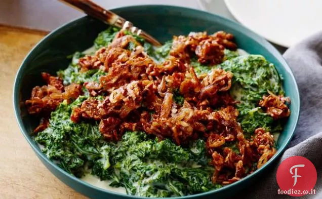 Cavolo mantecato con scalogni caramellati