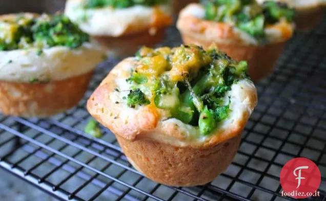 Broccoli Cheddar biscotto Muffin Ricetta