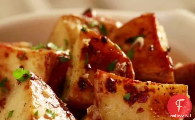Patate rosse arrosto con Vinaigrette di Senape