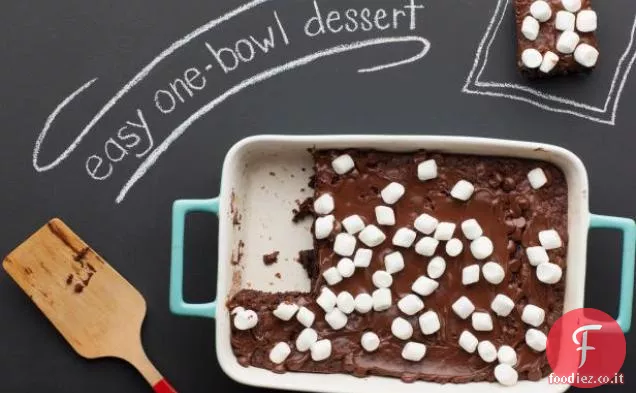 Una ciotola di cacao Brownies