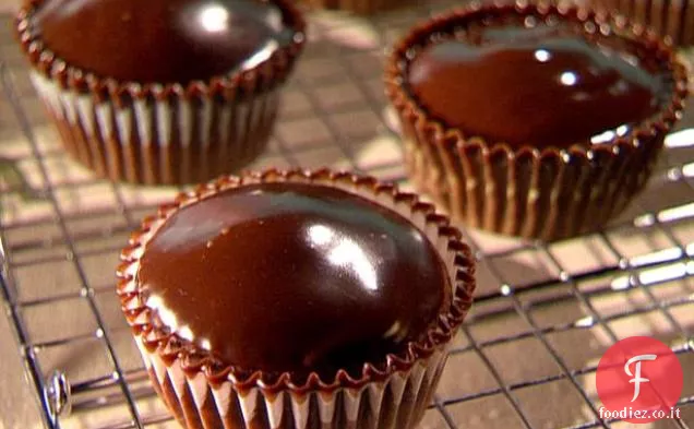 Cioccolato Cheesecake Cupcakes con Ganache glassa
