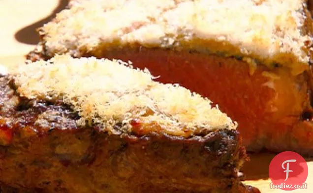 Costolette di manzo con crosta di parmigiano alla senape