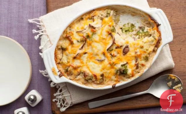 Casseruola di funghi e broccoli