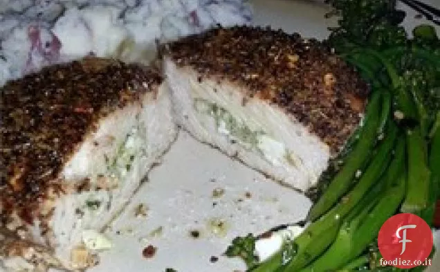 Braciole di maiale ripiene al Pesto